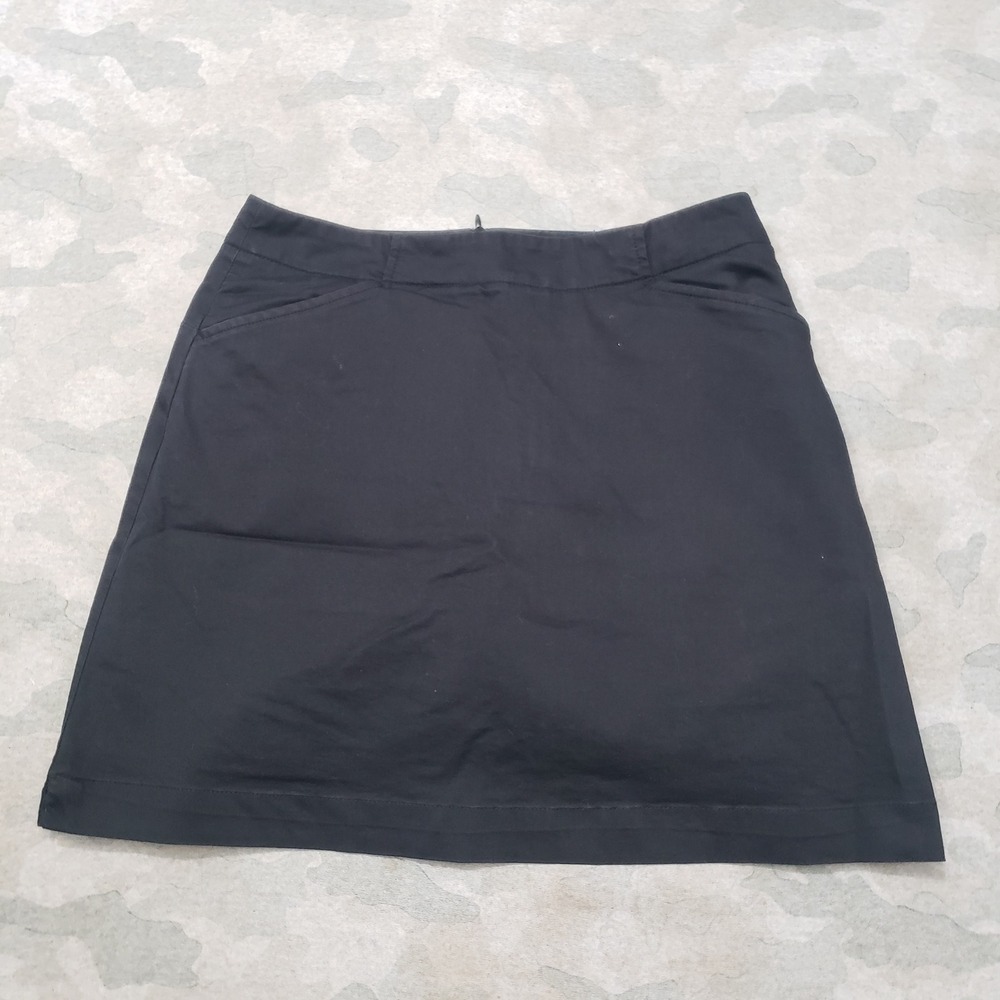 Vitnage Nike Golf Skort Womens 4 Black Dri-FIT Athletic Activewear Silver Tag